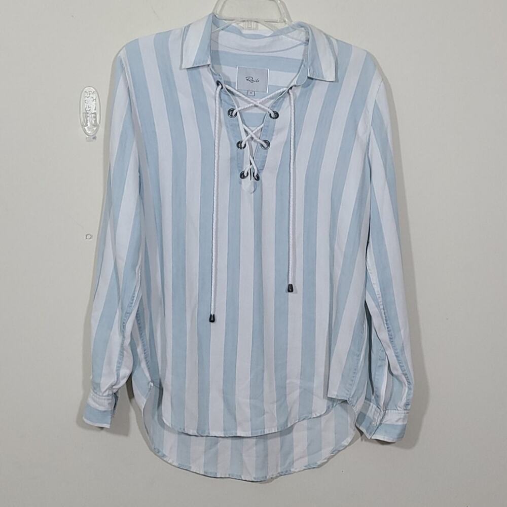 Rails Womens Uli Block Stripe Lace Up Pullover M - image 1